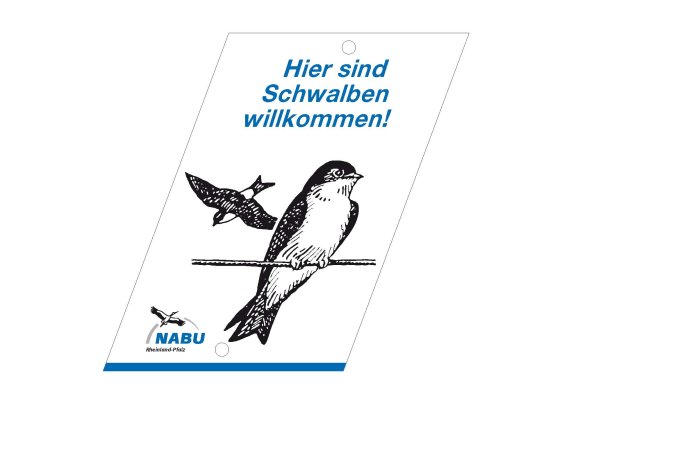 Plakette &quot;Schwalben willkommen&quot; - NABU Rheinland-Pfalz