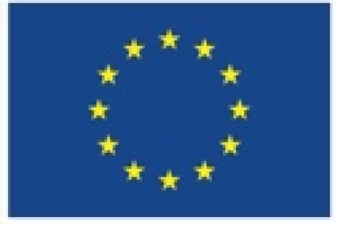 Die Fahne der EU zeigt zwölf gelbe im Kreis angeordnete Sterne auf blauem Grund